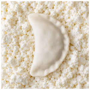Varenyky with salty cottage cheese